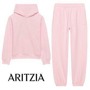 Aritzia Cozy Sweatfleece Pink Hoodie Size M & Mega Jogger Size M Tall
